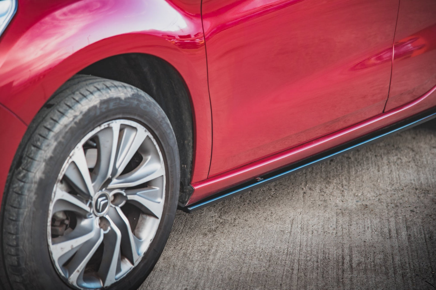 Seitenschweller Ansatz für Citroen DS4 schwarz matt