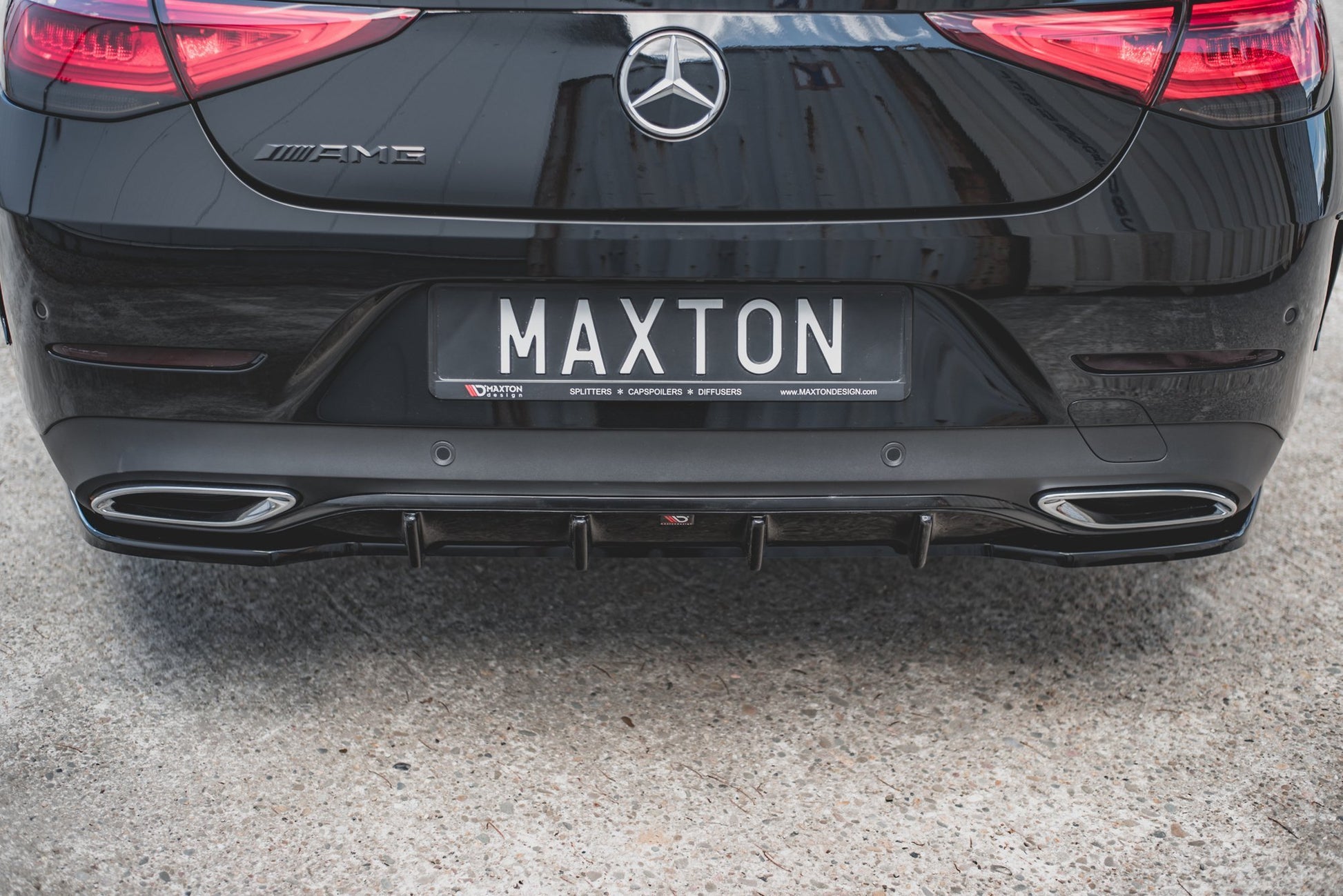 Diffusor Heck Ansatz für Mercedes-Benz CLS AMG-Line C257 Carbon Look