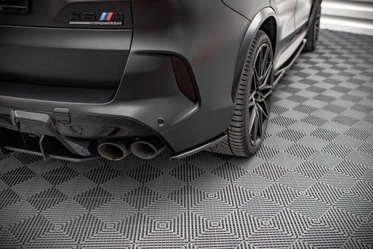 Heck Ansatz Flaps Diffusor für BMW X5M F95 schwarz Hochglanz