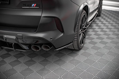 Heck Ansatz Flaps Diffusor für BMW X5M F95 schwarz matt