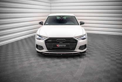 Front Ansatz V.1 für Audi A6 C8 schwarz Hochglanz