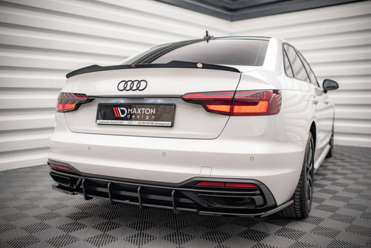 Spoiler CAP für Audi A4 Limousine B9 Facelift schwarz Hochglanz