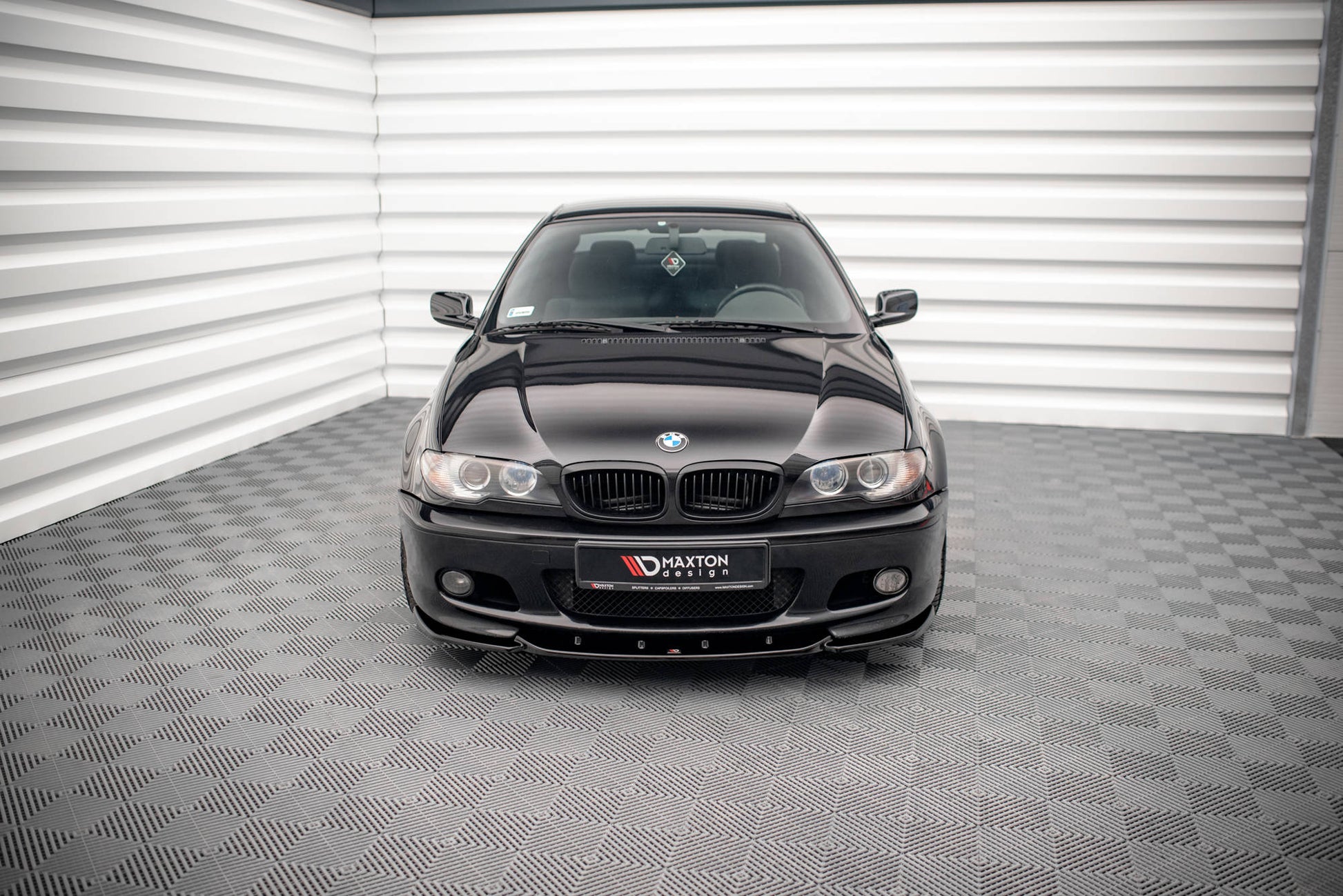 Front Ansatz V.2 für BMW 3er Coupe M-Paket E46 schwarz Hochglanz