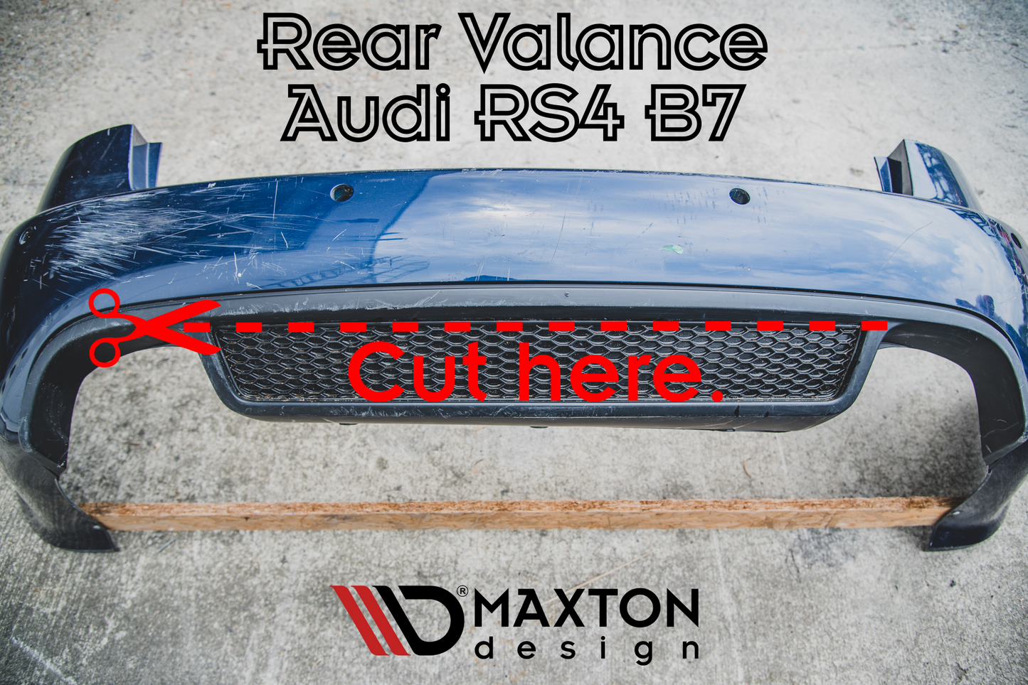 Diffusor Heck Ansatz für Audi RS4 B7 schwarz Hochglanz