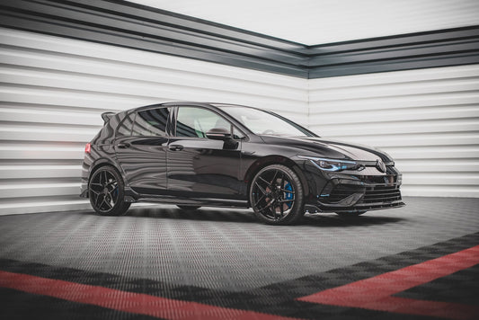 Heck Ansatz Flaps Diffusor +Flaps für V.2 Volkswagen Golf R Mk8