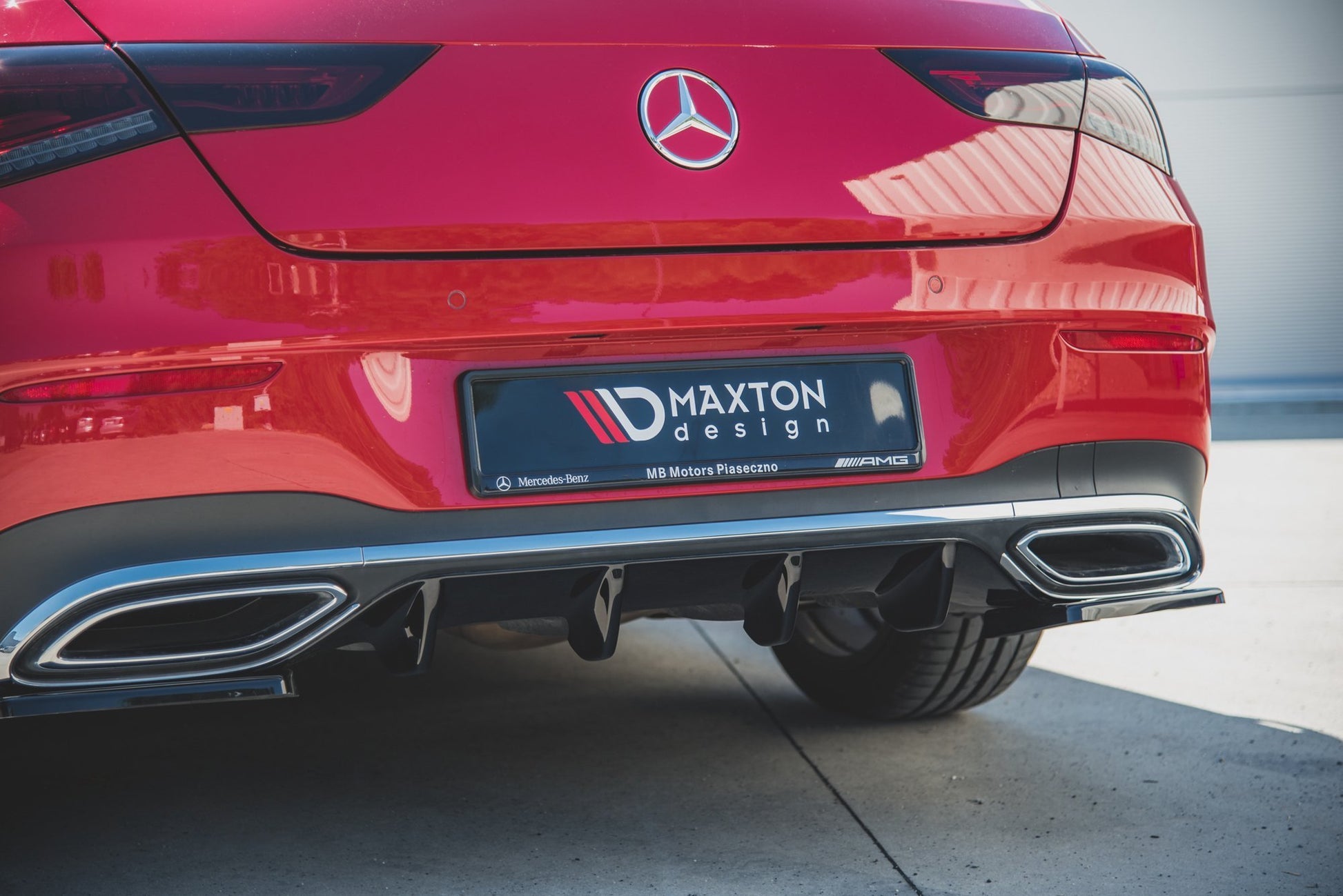 Diffusor Heck Ansatz für Mercedes-Benz CLA Shooting Brake AMG-Line X118 Carbon Look