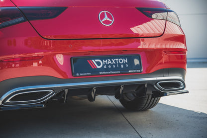 Diffusor Heck Ansatz für Mercedes-Benz CLA Shooting Brake AMG-Line X118 Carbon Look