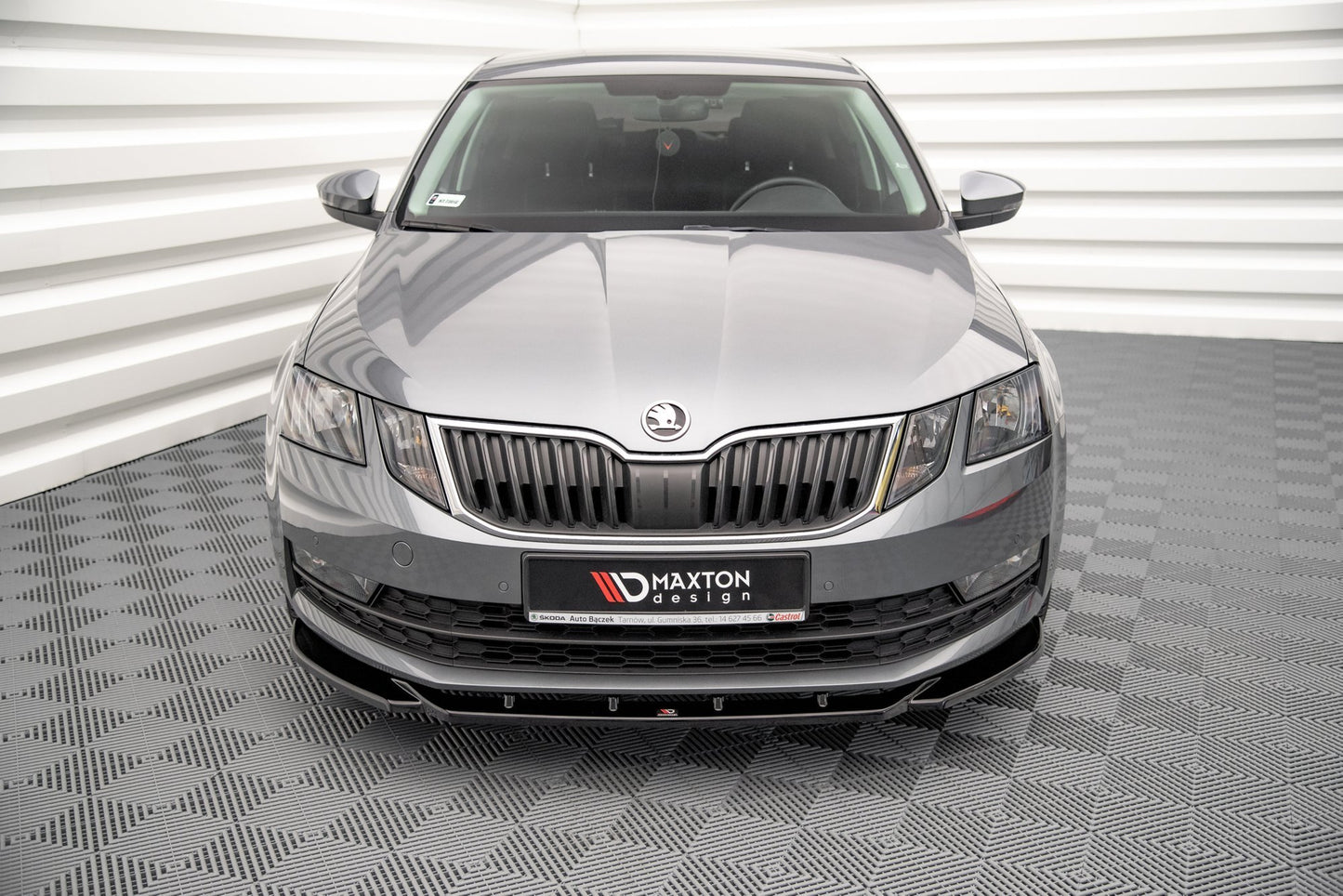 Front Ansatz V.2 für Skoda Octavia Mk3 Facelift schwarz matt