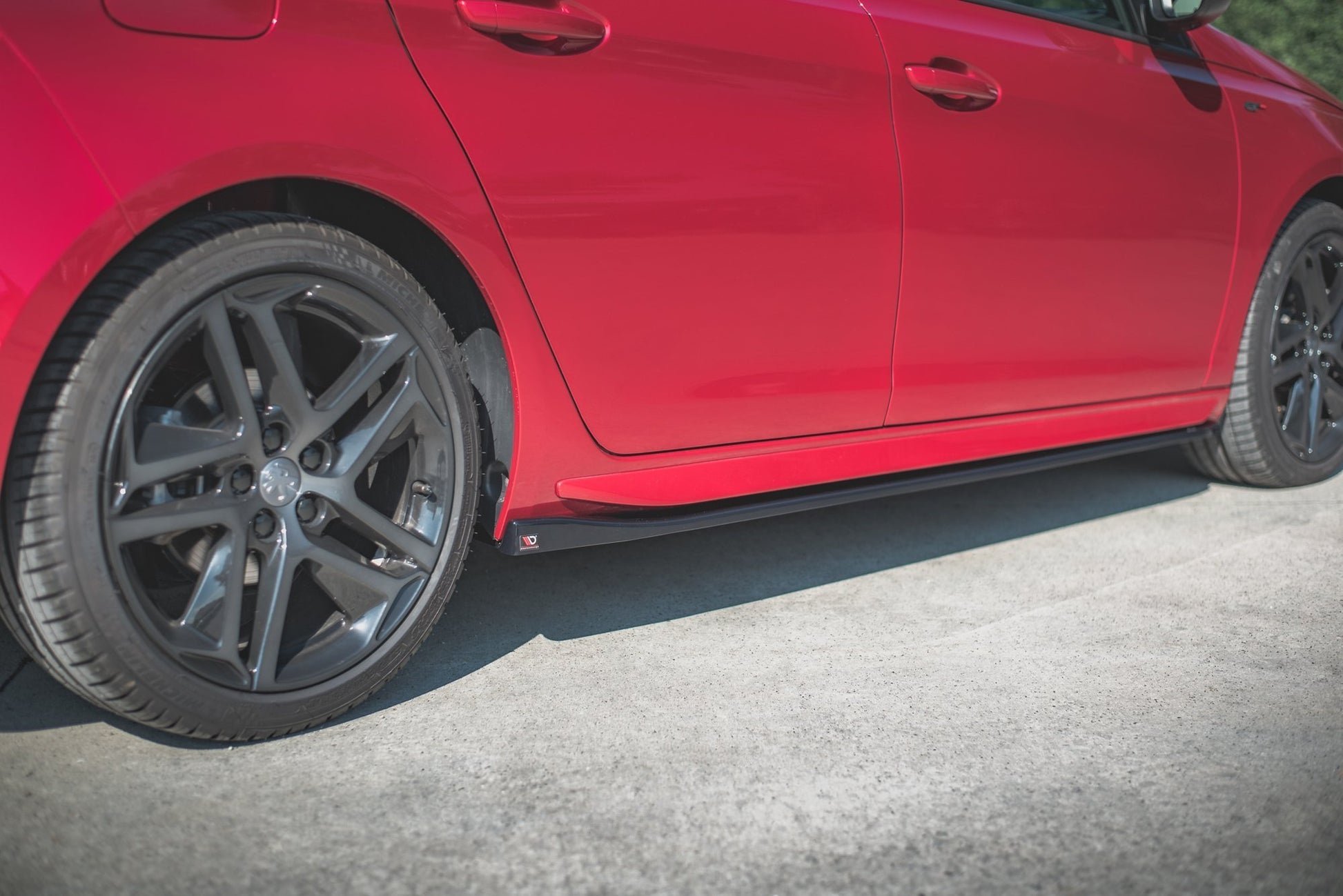 Seitenschweller Ansatz für Peugeot 308 GT Mk2 Facelift schwarz matt