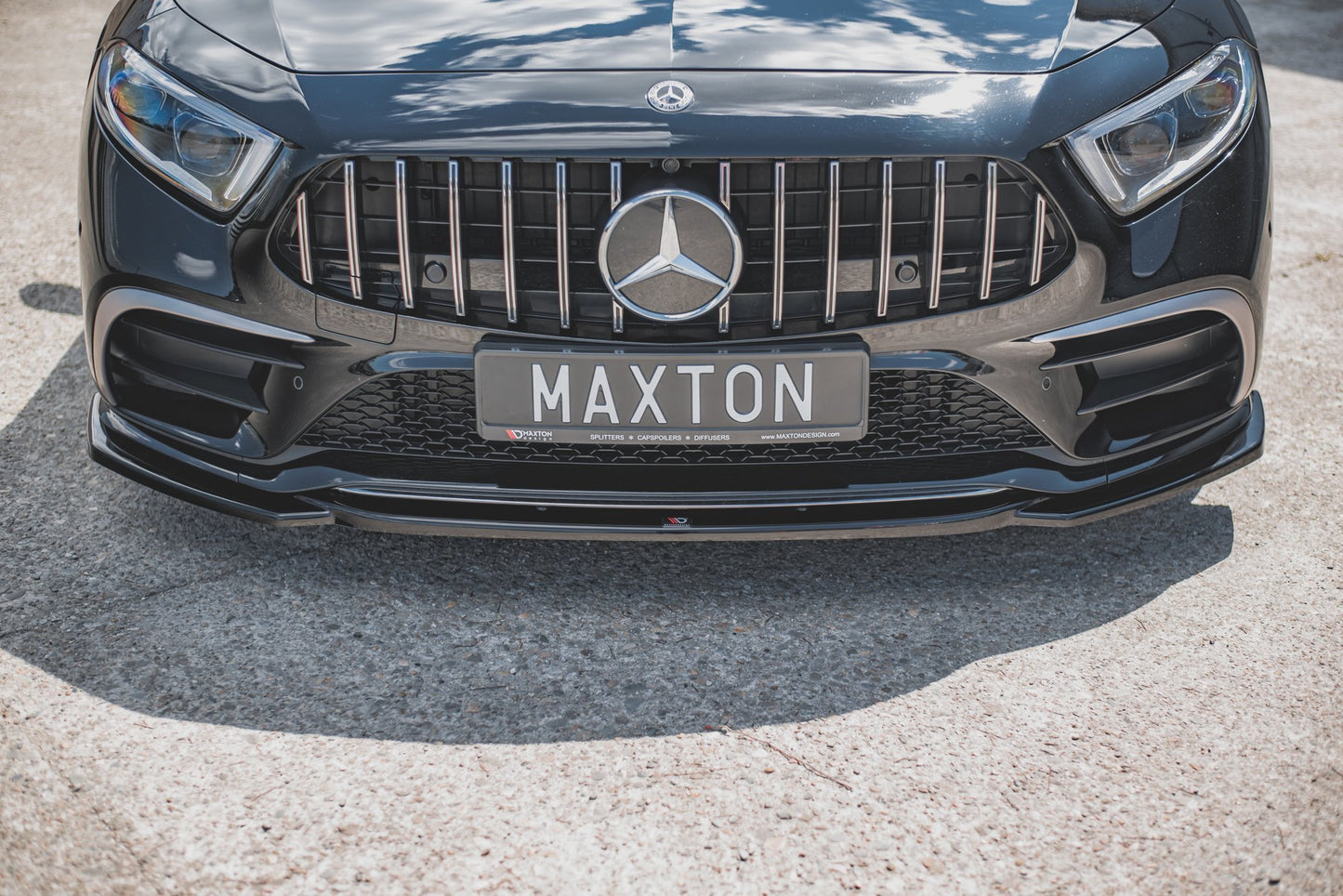 Front Ansatz V.1 für Mercedes-Benz CLS AMG-Line / 53AMG C257 schwarz Hochglanz