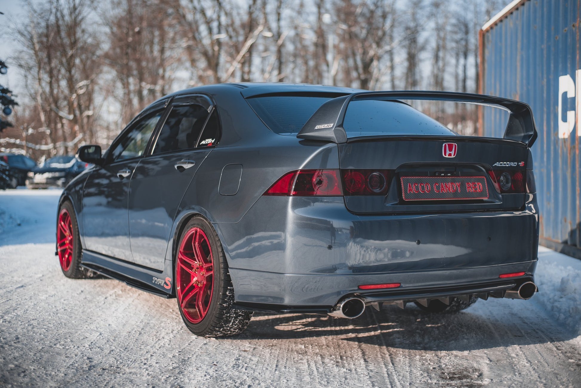 Heck Ansatz Flaps Diffusor V.2 für Honda Accord Mk7 Type-S schwarz matt