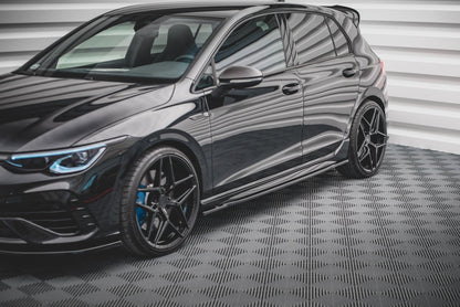 Seitenschweller Ansatz für V.1 für Volkswagen Golf R Mk8 schwarz matt