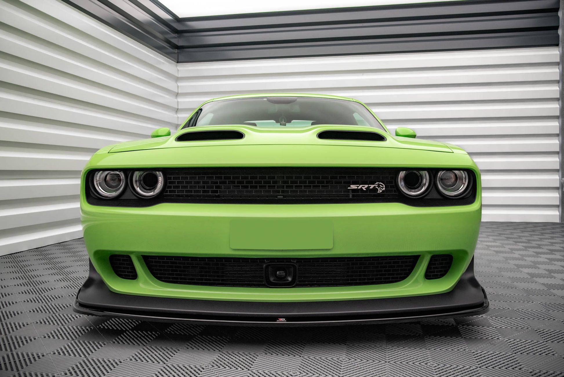 Front Ansatz für Dodge Challenger SRT Demon Mk3 schwarz Hochglanz