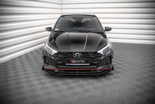 Street Pro Front Ansatz für +Flaps für V.1 + Flaps Hyundai I20 N Mk3 schwarz Hochglanz