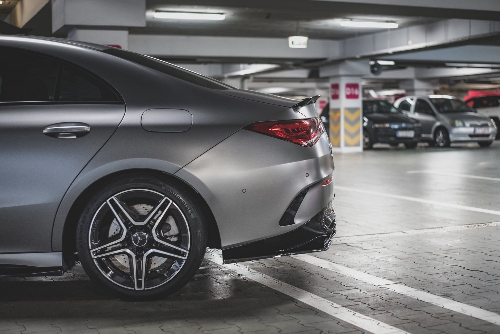 Heck Ansatz Flaps Diffusor für Mercedes-AMG CLA 35 Aero / 45 Aero C118 schwarz matt