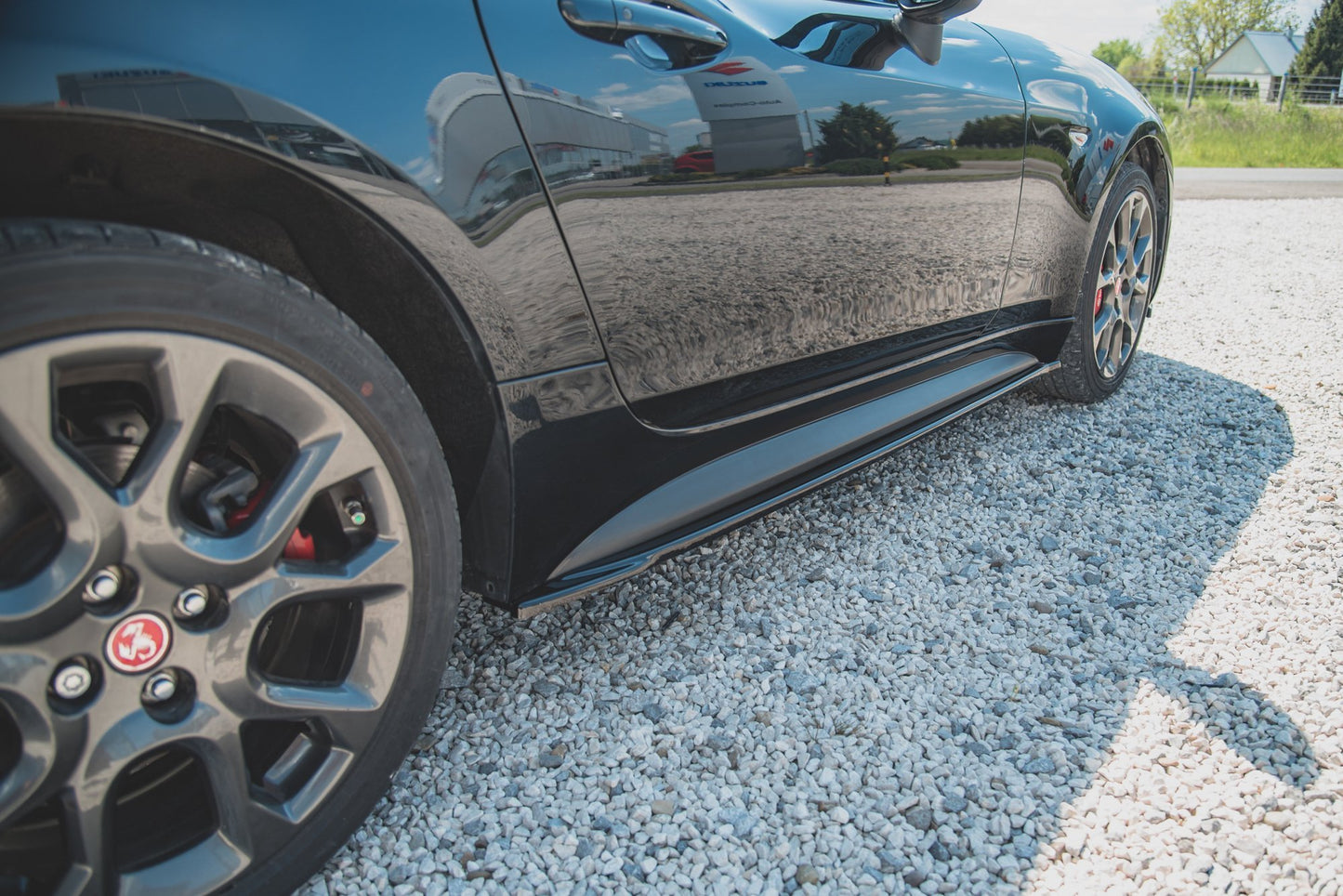 Seitenschweller Ansatz für Fiat 124 Spider Abarth schwarz matt