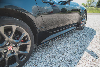 Seitenschweller Ansatz für Fiat 124 Spider Abarth schwarz matt