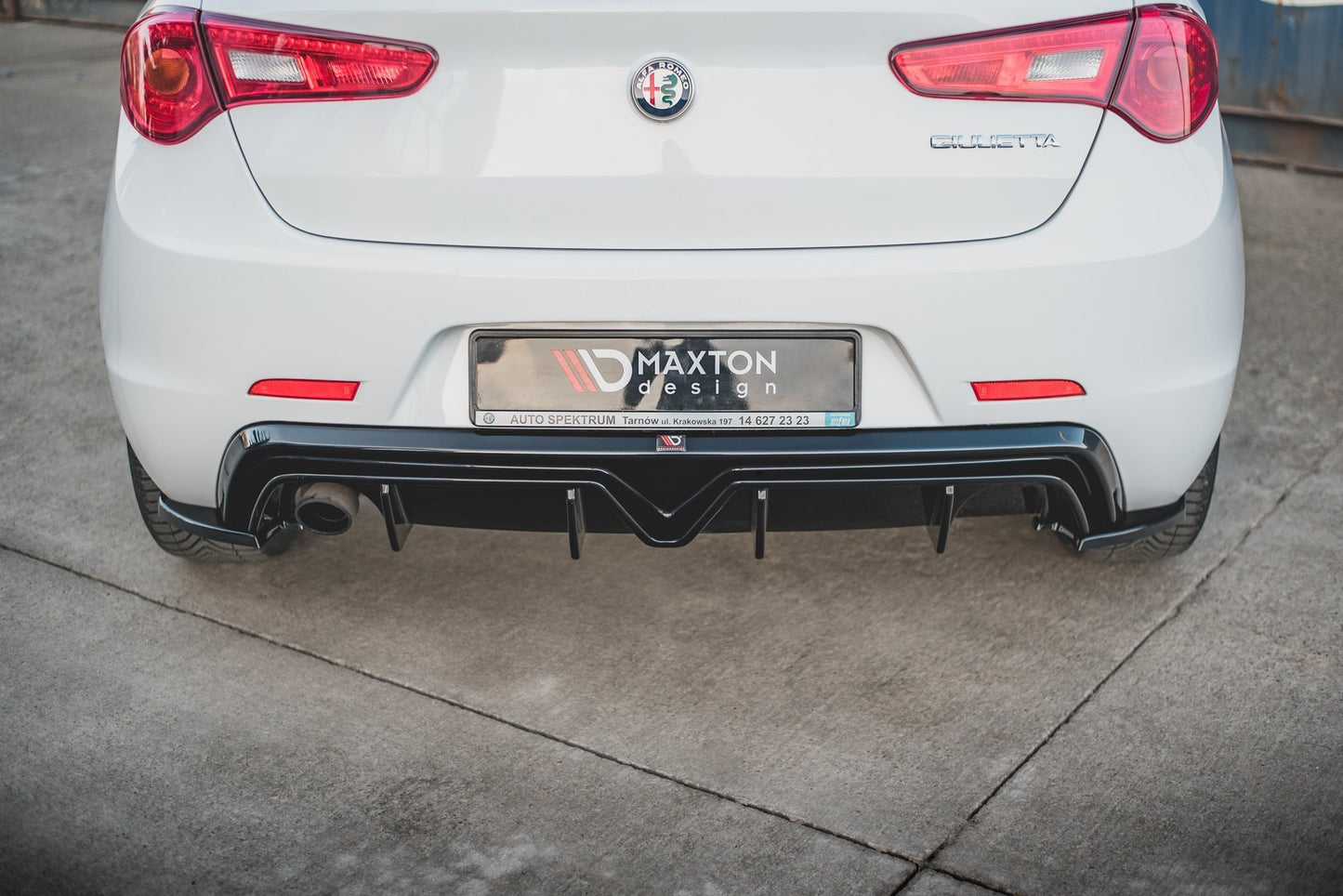 Diffusor Heck Ansatz für Alfa Romeo Giulietta Facelift (Einzelauspuffversion)