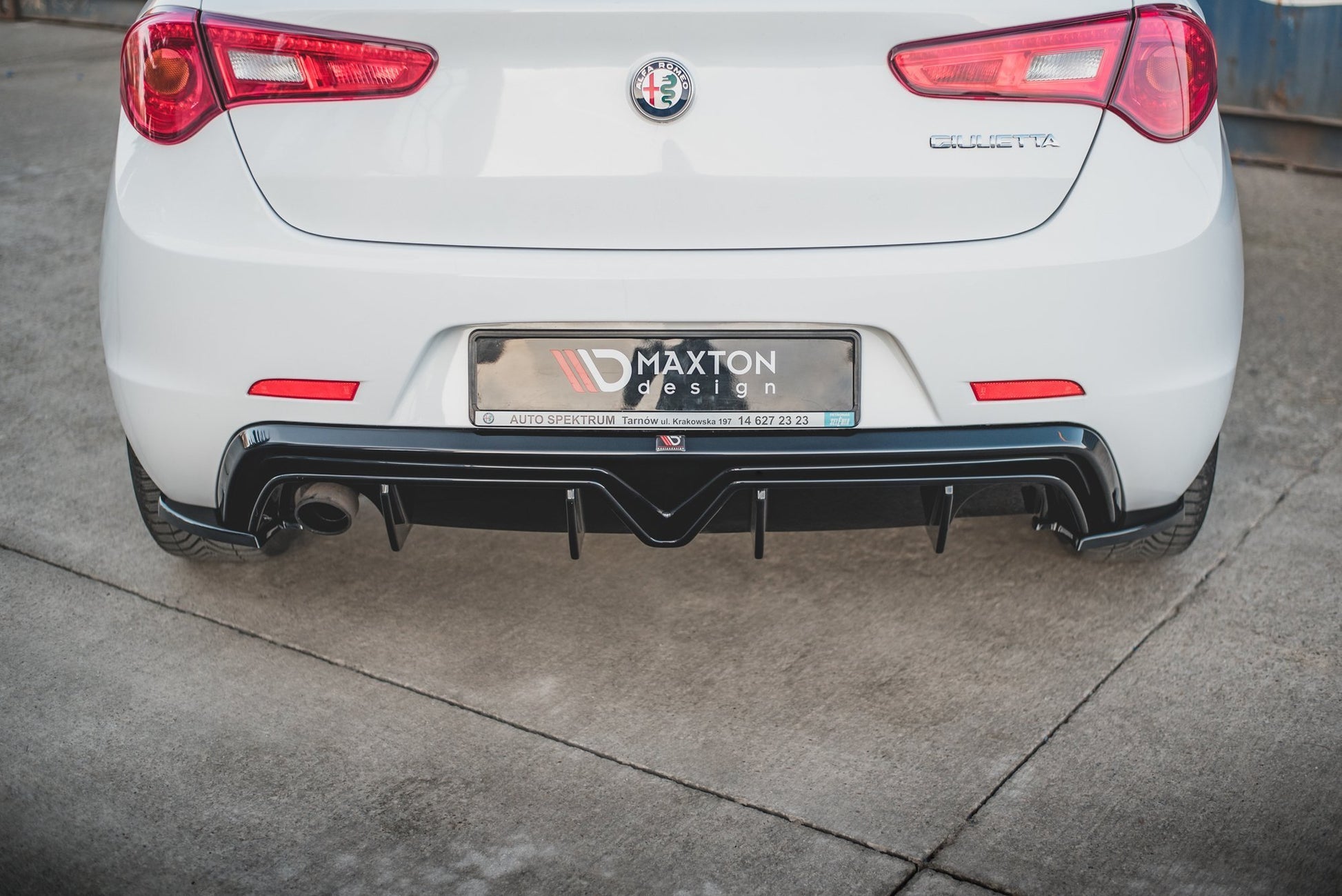 Diffusor Heck Ansatz für Alfa Romeo Giulietta Facelift (Einzelauspuffversion)