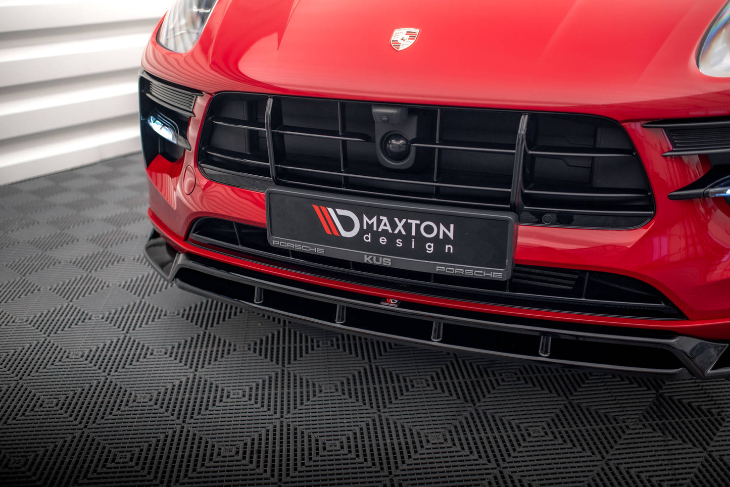 Front Ansatz V.2 für Porsche Macan Mk1 Facelift schwarz Hochglanz