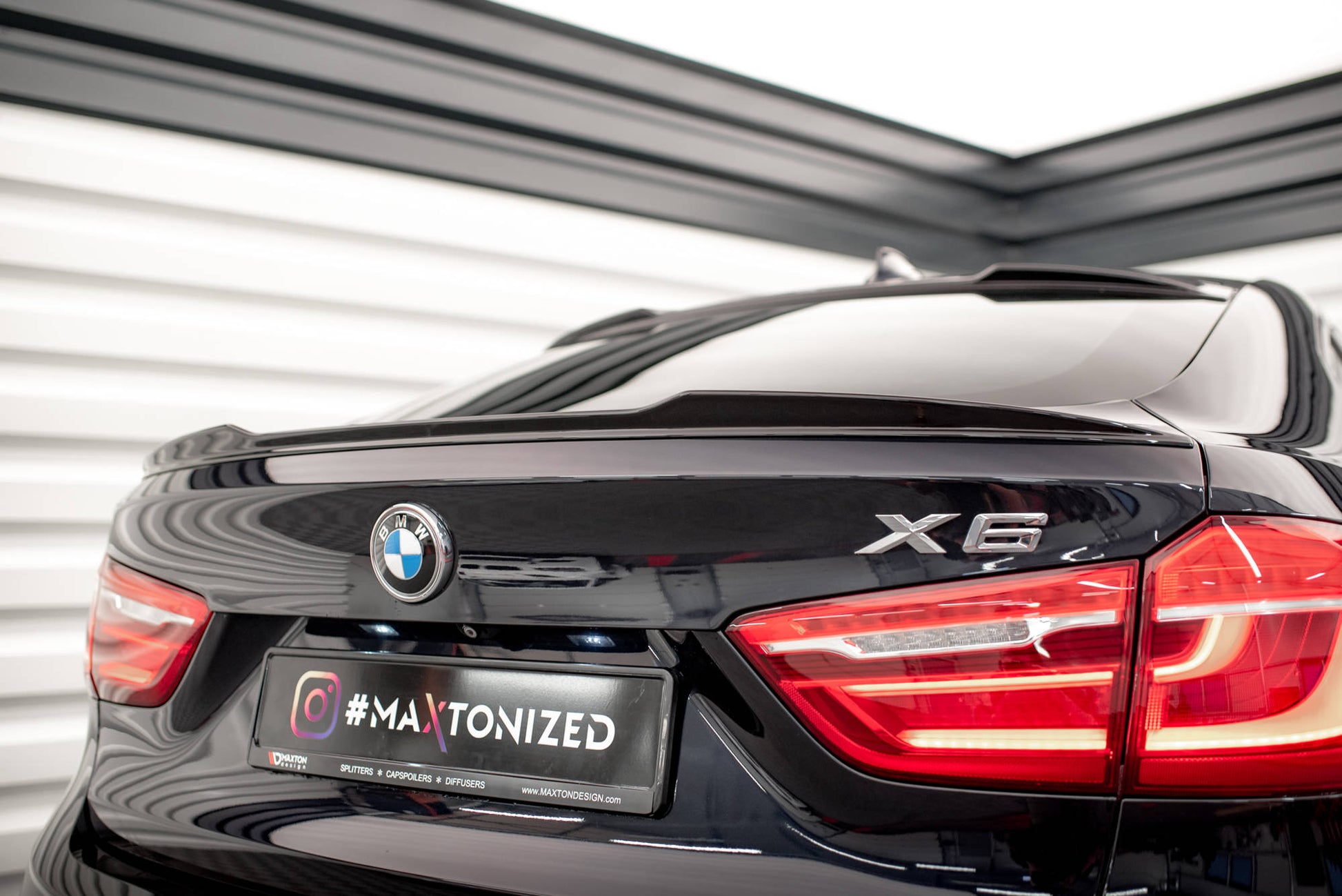 Spoiler CAP für 3D BMW X6 M-Paket F16 schwarz matt