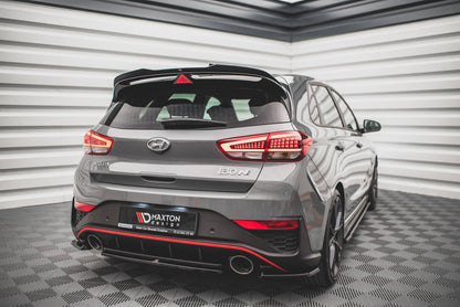 Heck Ansatz Flaps Diffusor V.2 für Hyundai I30 N Hatchback Mk3 Facelift schwarz matt