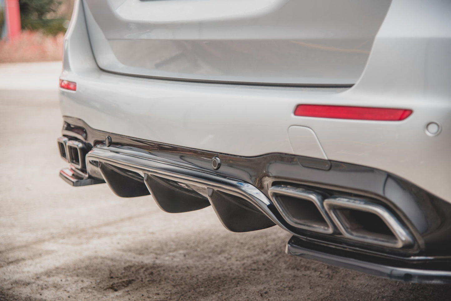 Diffusor Heck Ansatz für Mercedes-Benz E63 AMG Kombi/Limousine S213/W213 Carbon Look