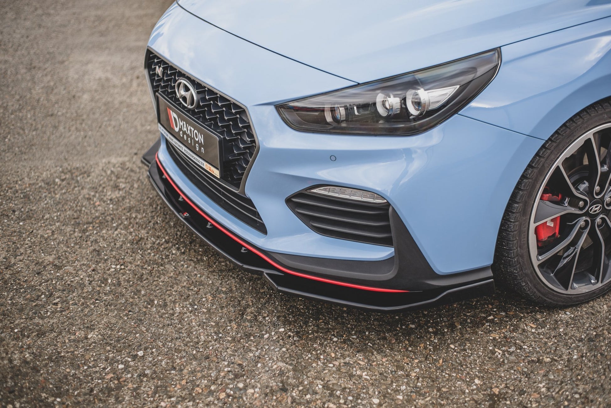 Front Ansatz V.4 für Hyundai I30 N Mk3 Hatchback/ Fastback schwarz Hochglanz