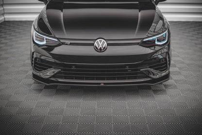 Front Ansatz V.3 für Volkswagen Golf R Mk8 schwarz Hochglanz