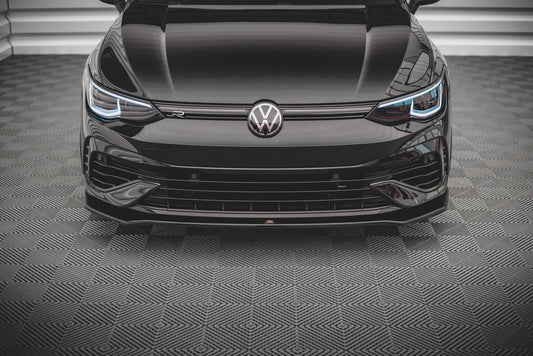 Front Ansatz V.3 für Volkswagen Golf R Mk8 schwarz Hochglanz