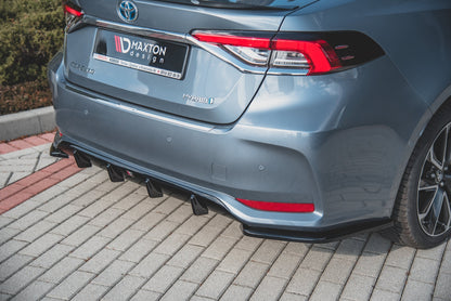 Diffusor Heck Ansatz für Toyota Corolla XII Limousine Carbon Look