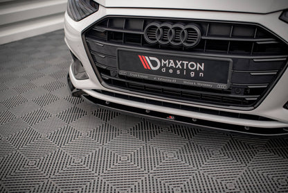 Front Ansatz V.1 für Audi A4 B9 Facelift schwarz Hochglanz