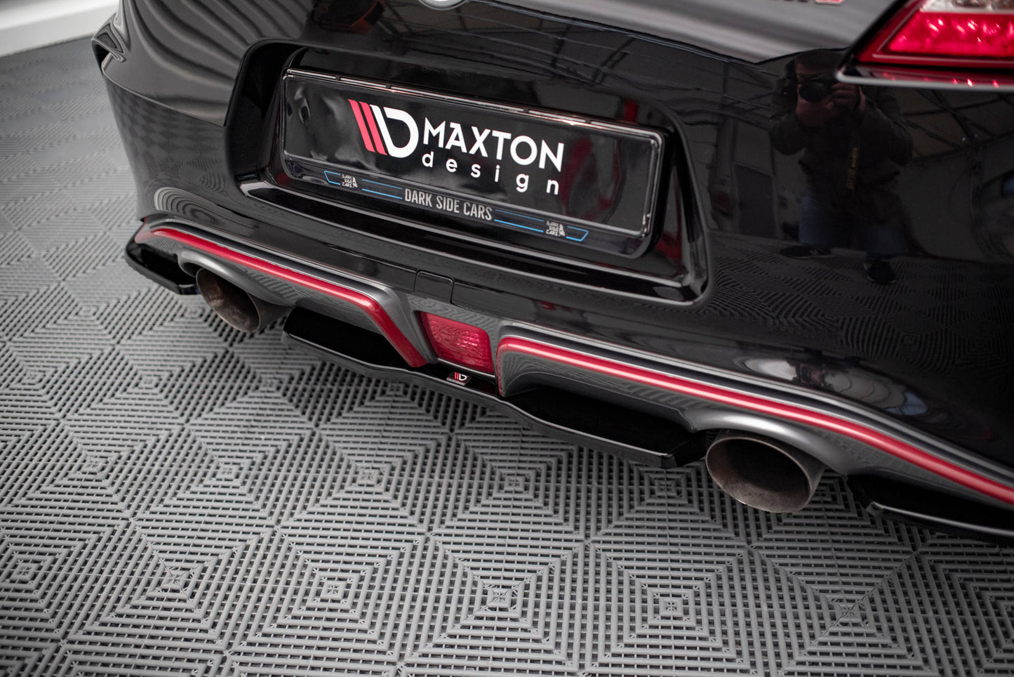 Mittlerer Diffusor Heck Ansatz für Nissan 370Z Nismo Facelift Carbon Look