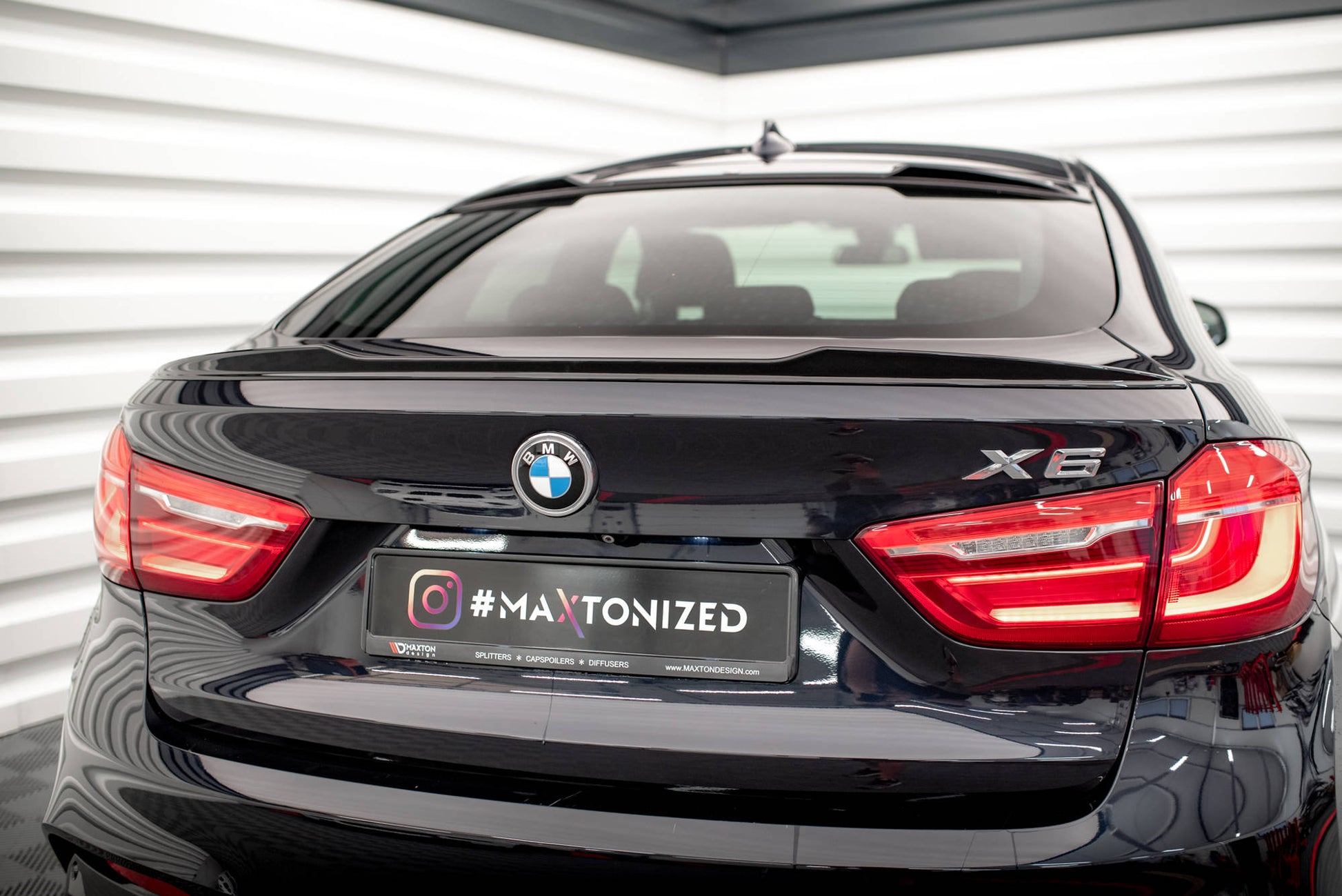 Spoiler CAP für 3D BMW X6 M-Paket F16 Carbon Look