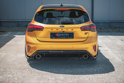 Heck Ansatz Flaps Diffusor V.3 für Ford Focus ST Mk4  schwarz Hochglanz