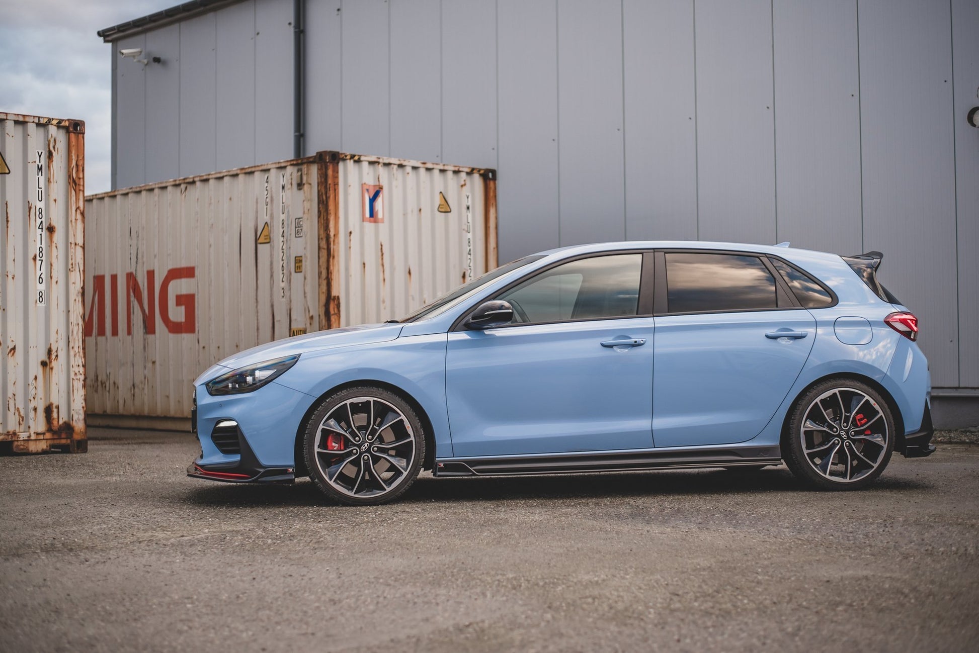Seitenschweller Ansatz für V.5 Hyundai I30 N Mk3 / Mk3 FL Hatchback/ Fastback Carbon Look