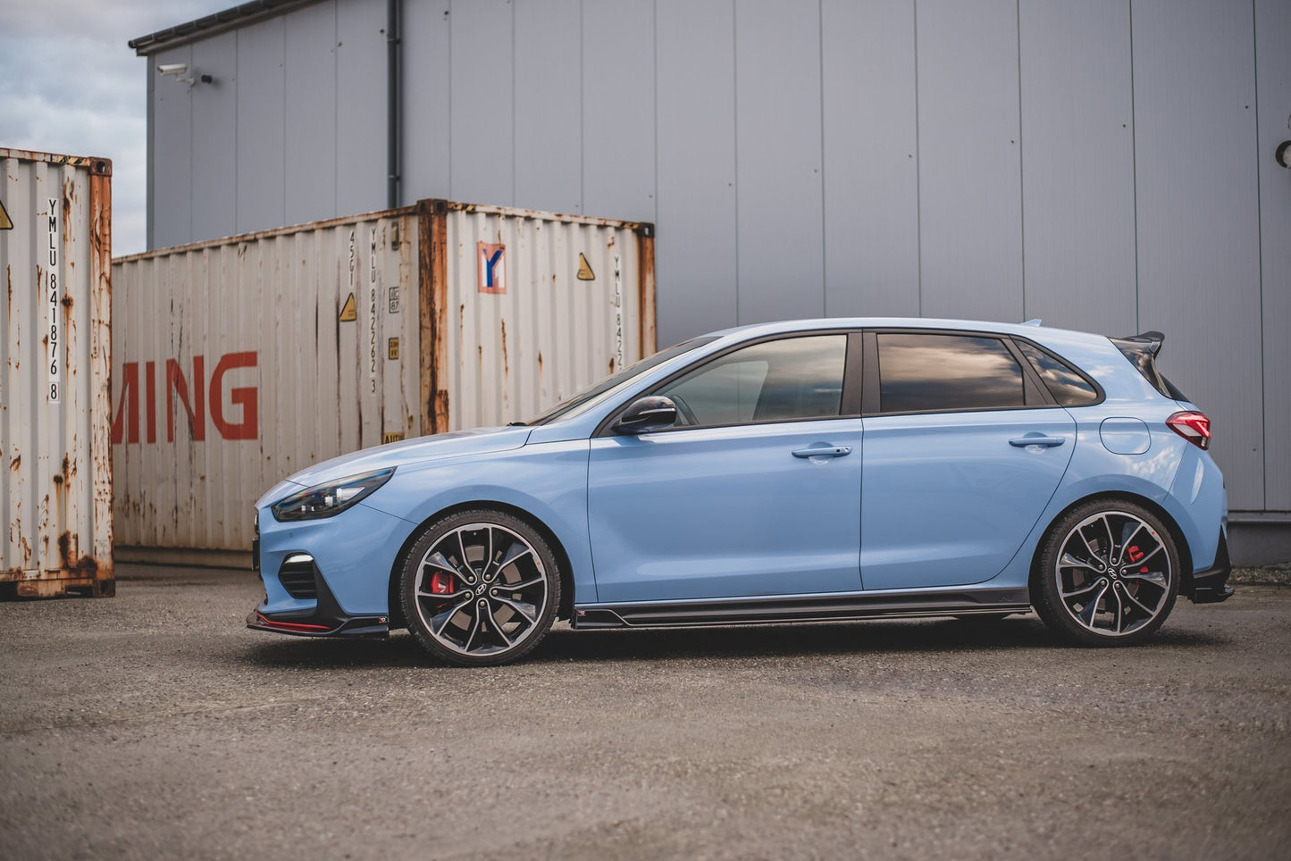 Seitenschweller Ansatz für V.5 Hyundai I30 N Mk3 / Mk3 FL Hatchback/ Fastback schwarz Hochglanz