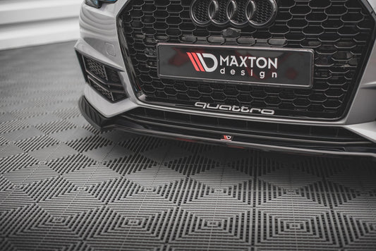 Front Ansatz V.4 für Audi S4 / A4 S-Line B9 schwarz Hochglanz