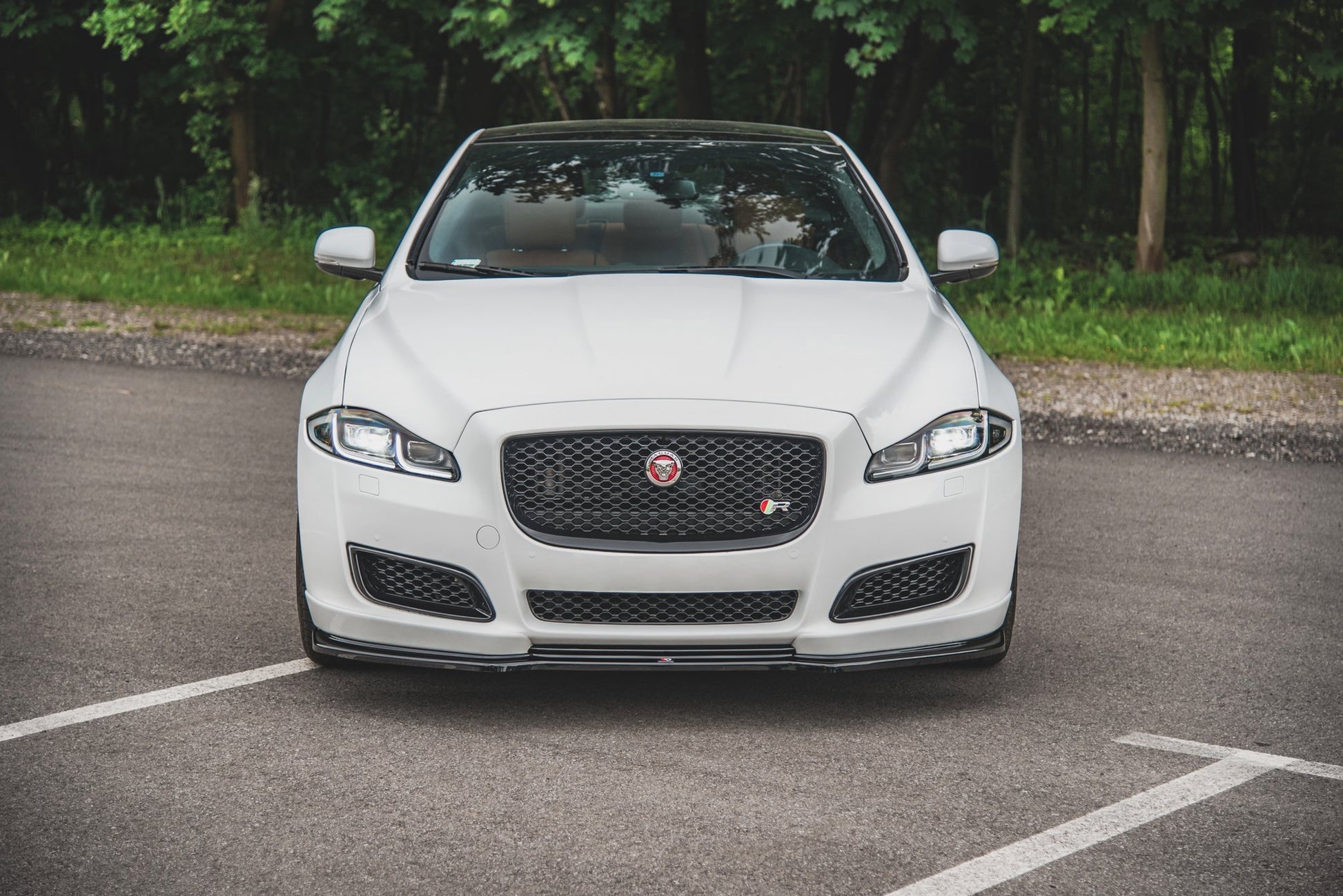 Front Ansatz für Jaguar XJ X351 Facelift schwarz matt