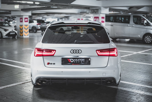 Heck Ansatz Flaps Diffusor V.2 für Audi RS6 C7 schwarz Hochglanz