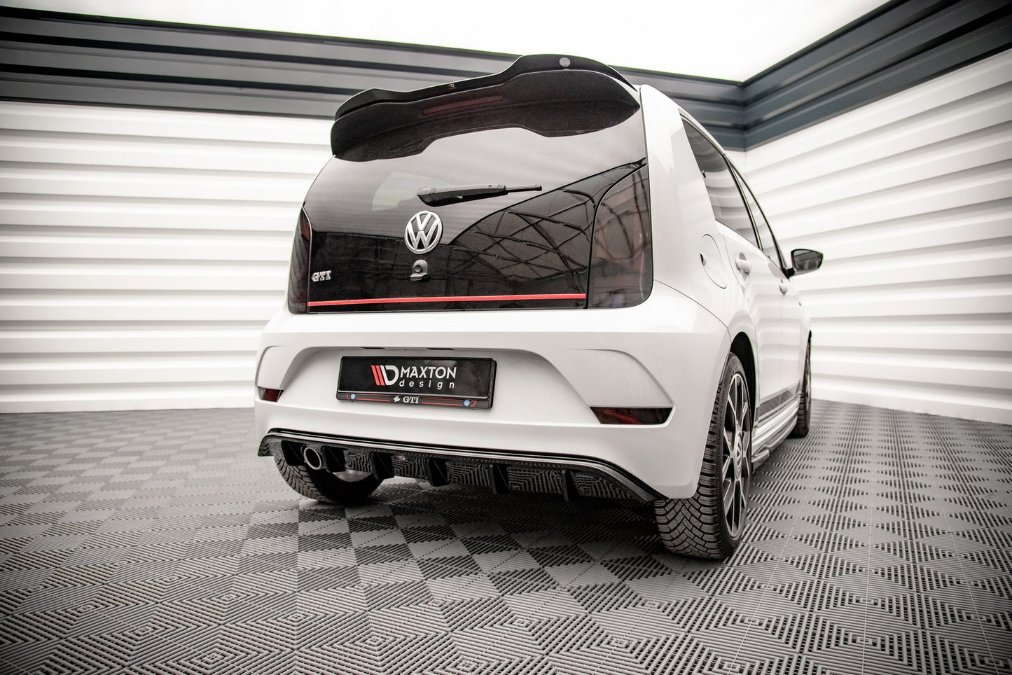 Spoiler CAP für Volkswagen Up GTI schwarz Hochglanz