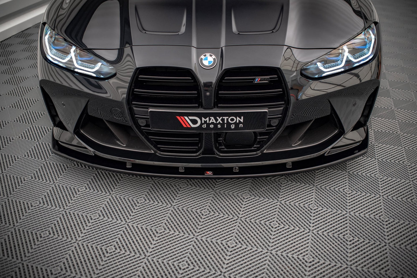 Front Ansatz V.1 für BMW M4 G82 / M3 G80 schwarz Hochglanz