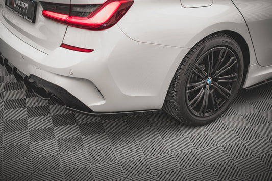 Heck Ansatz Flaps Diffusor V.2 für BMW 3er G20 / G21 M-Paket schwarz matt