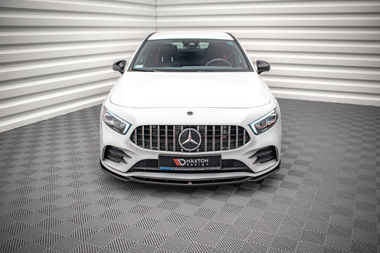 Front Ansatz V.5 für Mercedes A35 AMG / AMG-Line W177  schwarz matt