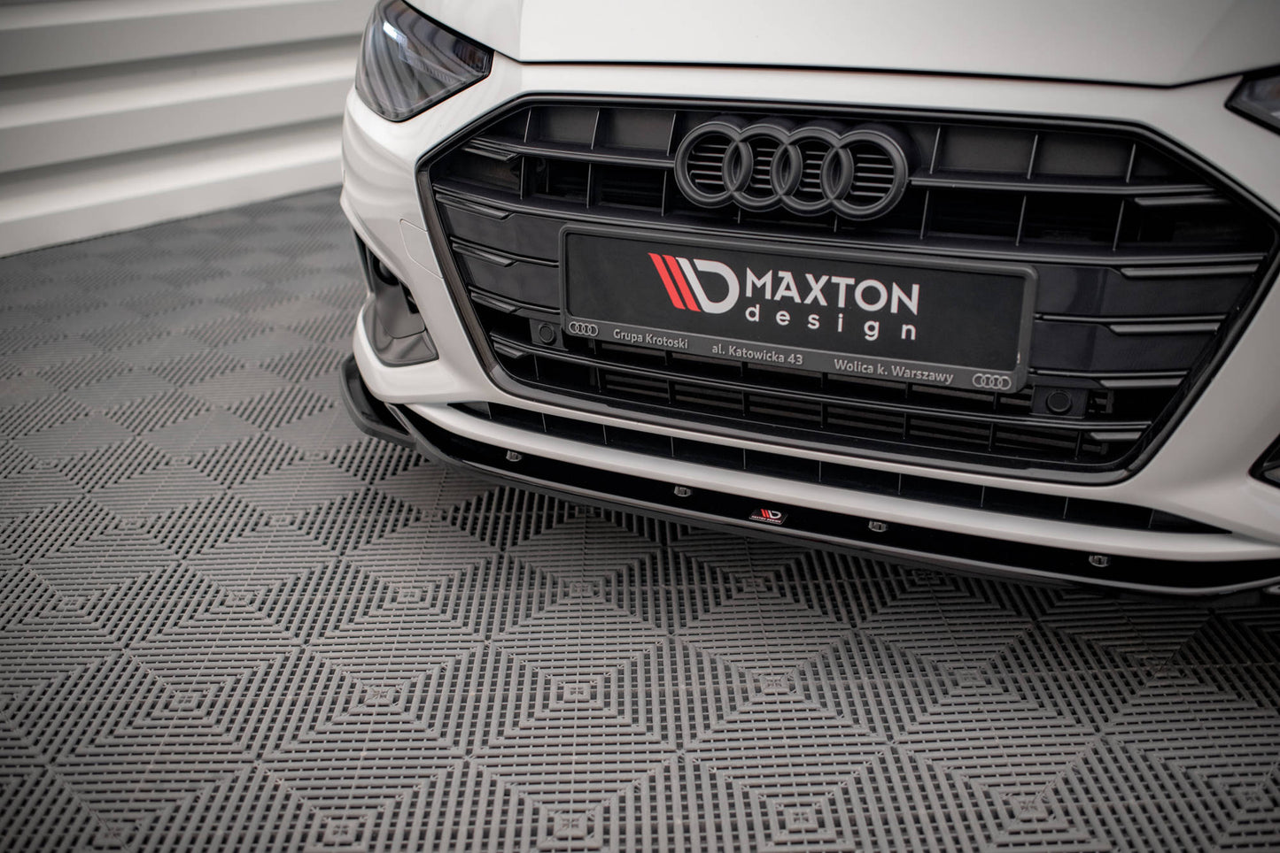 Front Ansatz V.2 für Audi A4 B9 Facelift schwarz matt