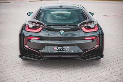 Mittlerer Diffusor Heck Ansatz für BMW i8 schwarz Hochglanz