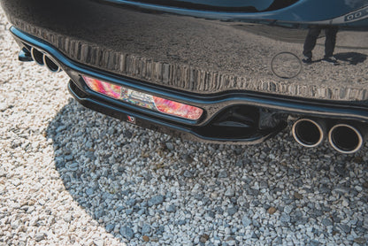 Mittlerer Diffusor Heck Ansatz für Fiat 124 Spider Abarth schwarz matt