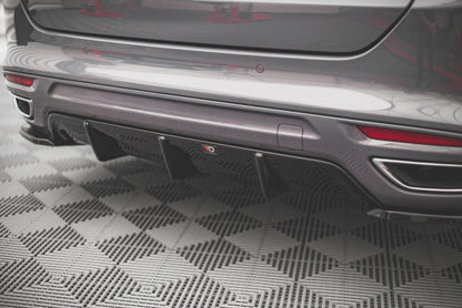 Diffusor Heck Ansatz für Ford Mondeo ST-Line Mk5 Facelift schwarz matt