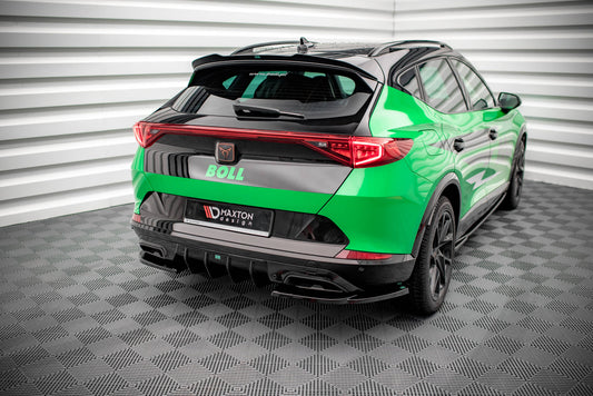 Heck Ansatz Flaps Diffusor V.2 für Cupra Formentor schwarz Hochglanz