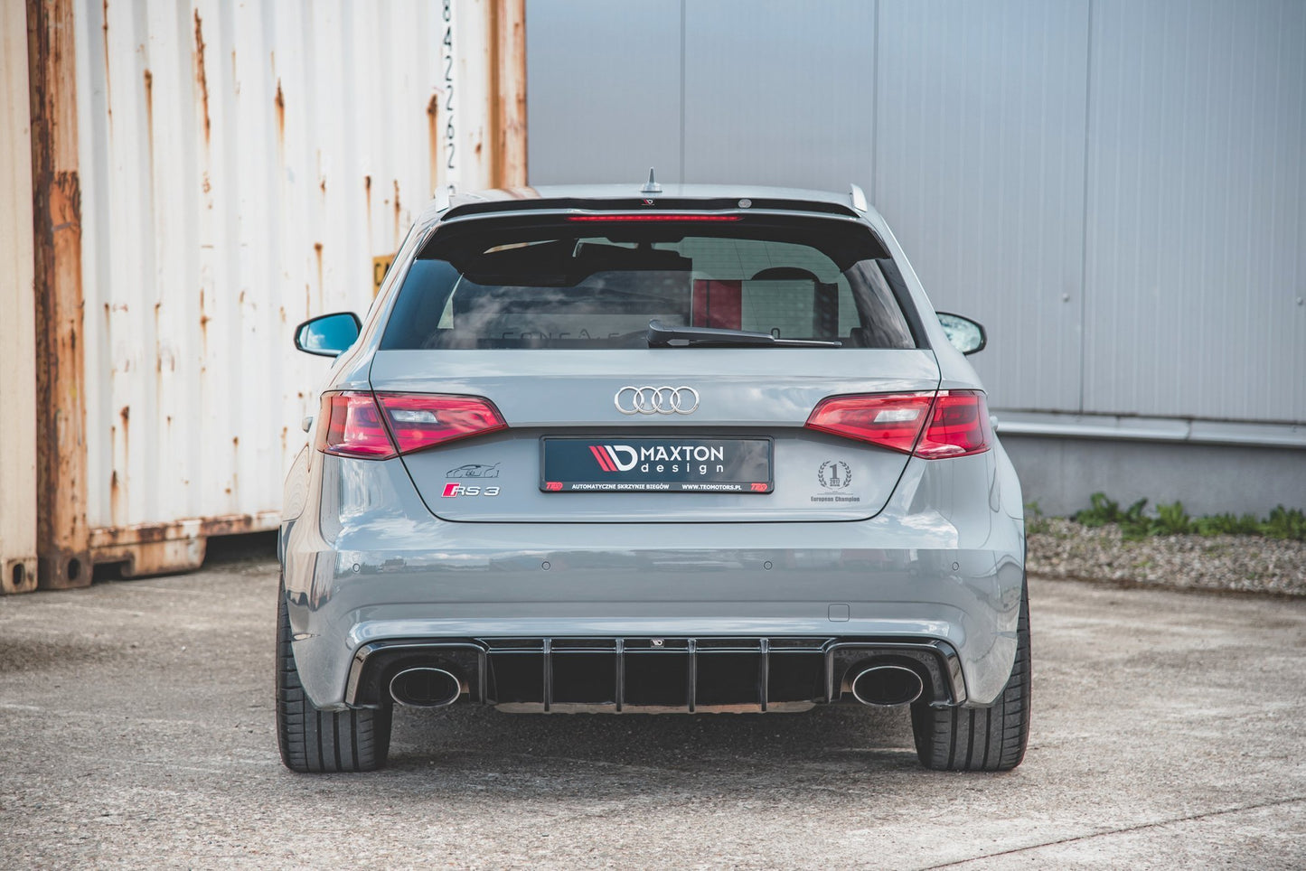 Diffusor Heck Ansatz für Audi RS3 8V Sportback schwarz matt